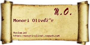 Monori Olivér névjegykártya